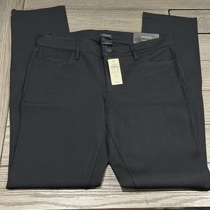 NWT Ann Taylor 5 Pocket Slim Leg Black Ponte Pants Size 6
